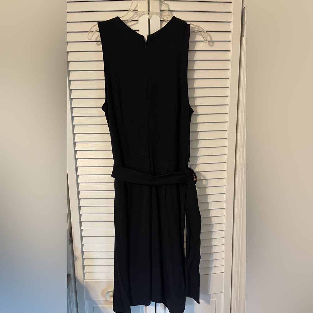 LOFT Black Belted Dress NWT